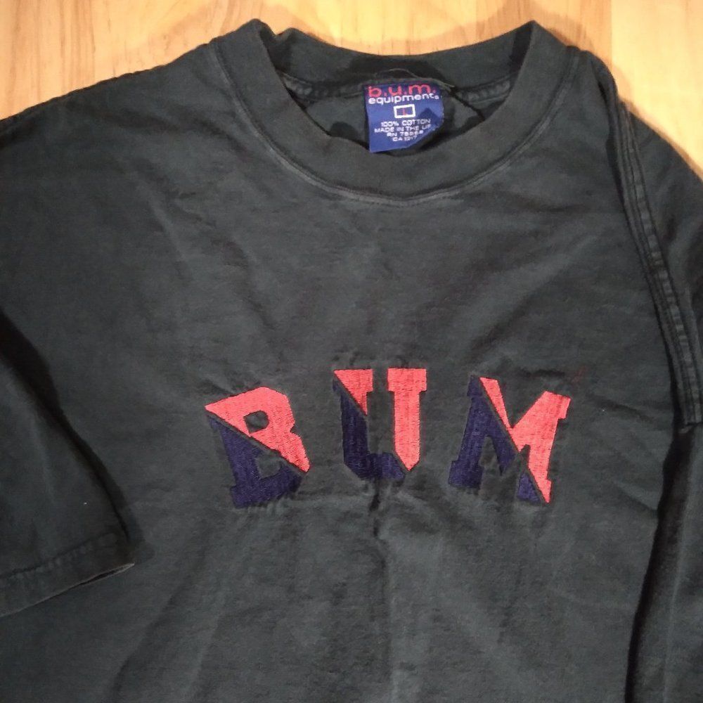 Vintage BUM Equipment Spell Out Logo T-Shirt